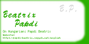 beatrix papdi business card